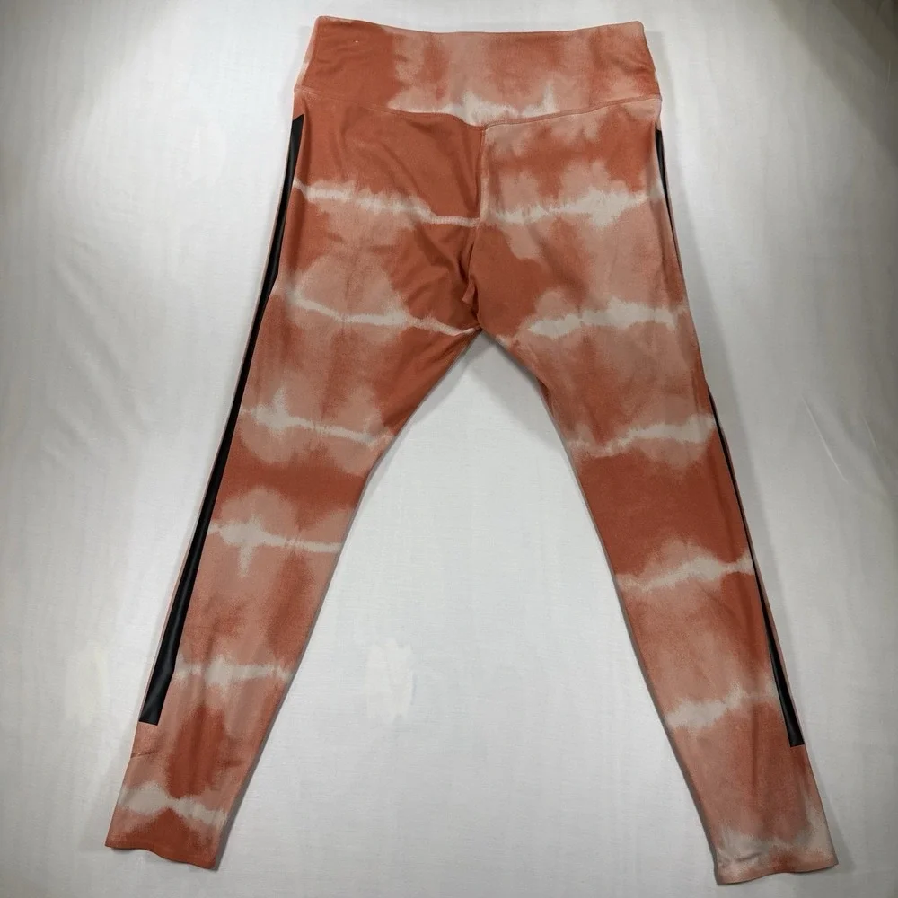 Women's Nike One Luxe Mid-Rise Full Length Orange Tie Dye Leggings Large NWOT
